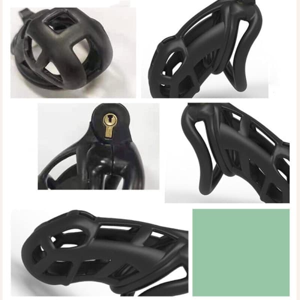 3D Mandlig Cobra Harts Chastity Cage Lås Enhed - Kit med 4 S