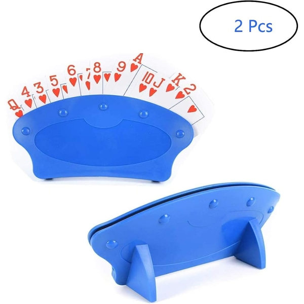 2 kortställ, böjd kort hållare för spel