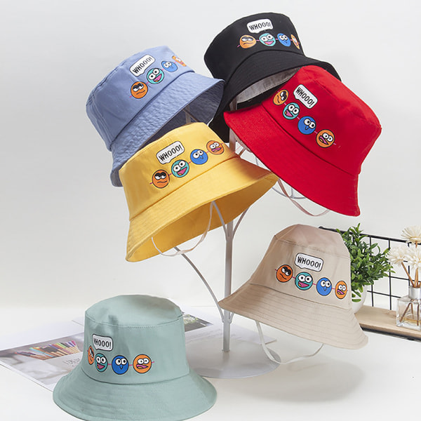 IC Barn Bucket Hat Ny vår Pojkar Flickor Solhatt e Funny Expre Blå