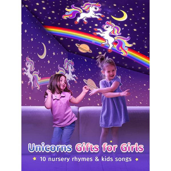 IC Åtte-toneboks, Stjernehimmel-projektor Baby nattlys, Barns nattlys Musikk og selvlysende nattlys, 8 musikk 360° roterende nattlys LED-lampe