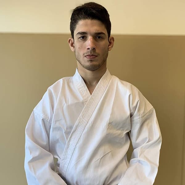 IC Karateuniform med belte, hvit, karate gi for barn og 150cm