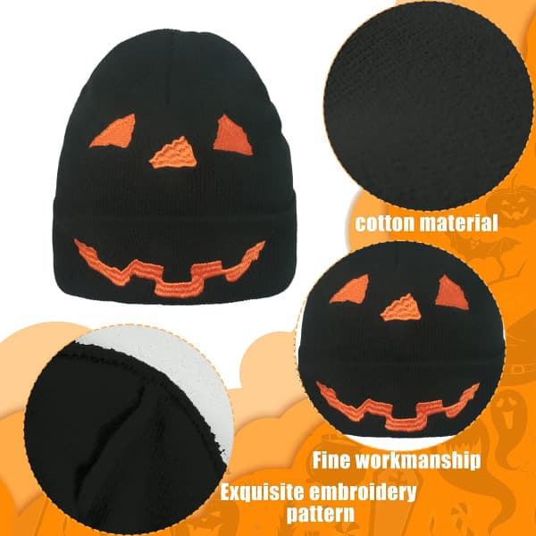 IC Cap justerbar broderet far hat til mænd kvinder Halloween Sort