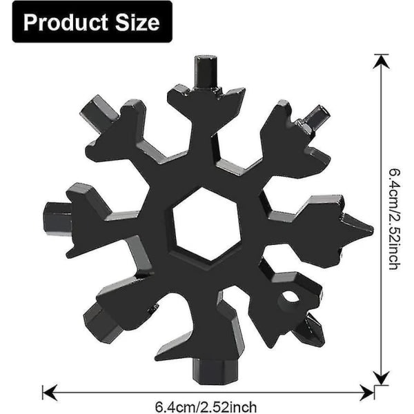 18-i-1 Snowflake Multi-tool, 3 st Rostfritt stål Snowflake Wre IC