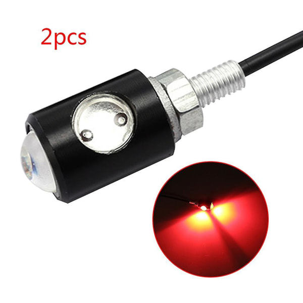 IC 1 par Universal Motorcykel LED Mini Eagle Eye Form Nummerpladelys Dekorative Lamper Baglygte