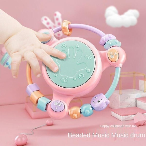 IC Baby 0 6 12 13 24 Månader Barn Tidiga Pedagogiska Leksaker För Baby 1 År Musik Träning Trummor Pink