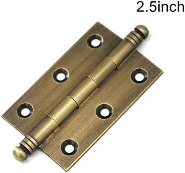 2-pak dekorative stabelhængsler til køkkenskabsdøre, antik messing bronze finish 2.5"