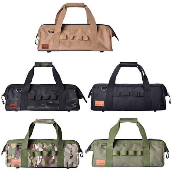 Retkeilytyökalulaukku, suuri kapasiteetti, leveä suuaukko, työkalujen säilytyslaukku, vettähylkivä varustelaukku, Camouflage, DUBUNS