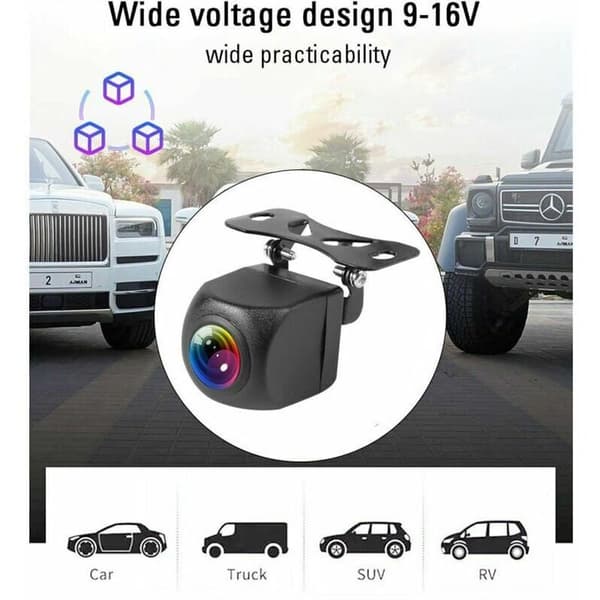 Trådløst bakkamera til bil med WIFI, 170 grader, Dash Cam, HD nattesyn, til iPhone, Android, 12V, 24V