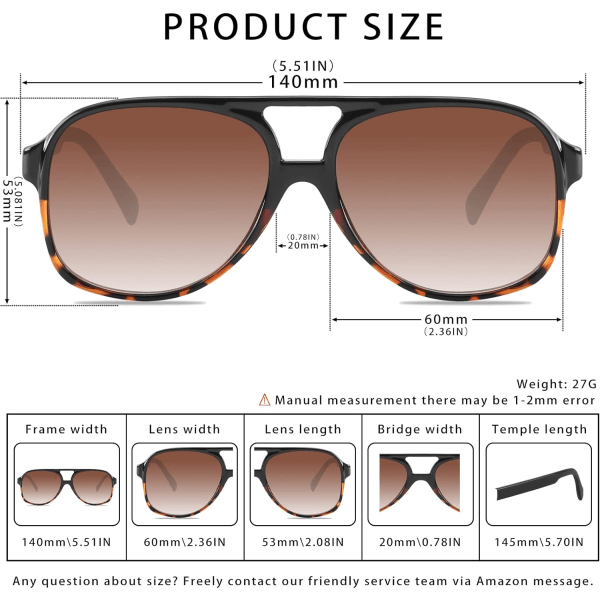 IC Klassinen Vintage Aviator-aurinkolasit naisille ja miehille, suuret kehykset, retro 70-luvun aurinkolasit