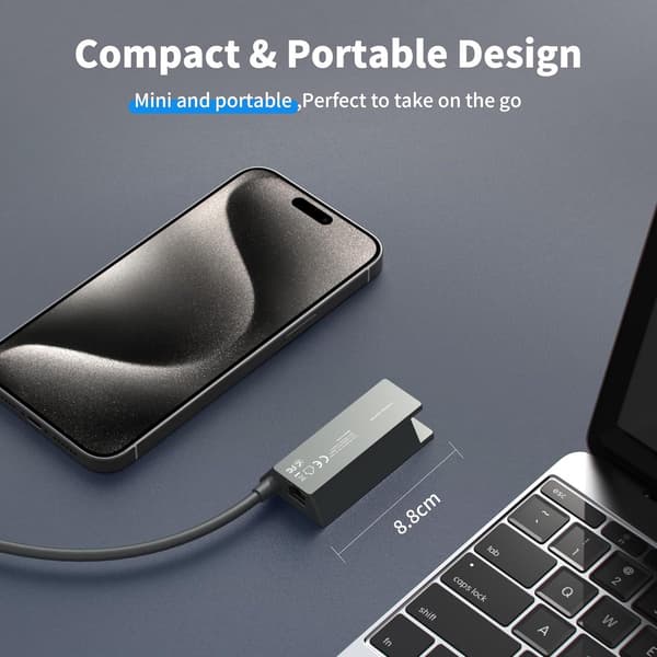 Starlink Ethernet-adapter - Eksternt kablet bredbåndsnetværk til Starlink V2/Gen 2 satellitinternet