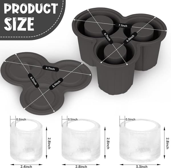 Ice Cube Mold - Stanley - Hollow - Cylindrical - Easy - Release - Cocktails - Whiskey - Long-lasting - Cooling - Reusable