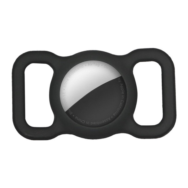 IC AirTag Hundhalsband Case Locator Tracker Silikon Sort