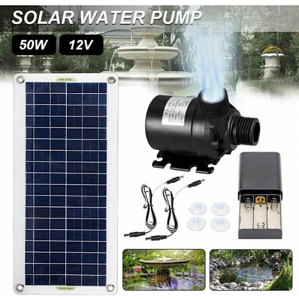 800L/H 50W Erittäin Hiljainen Harjaton Aurinkovesipumppu SubSN Moottori Puutarhalähteen Koristelu..DEBUNS