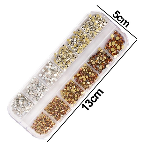 Krystal Rhinestones Nail Art ædelstene og strass, til negle/tøj/ansigt/håndværk Style 8