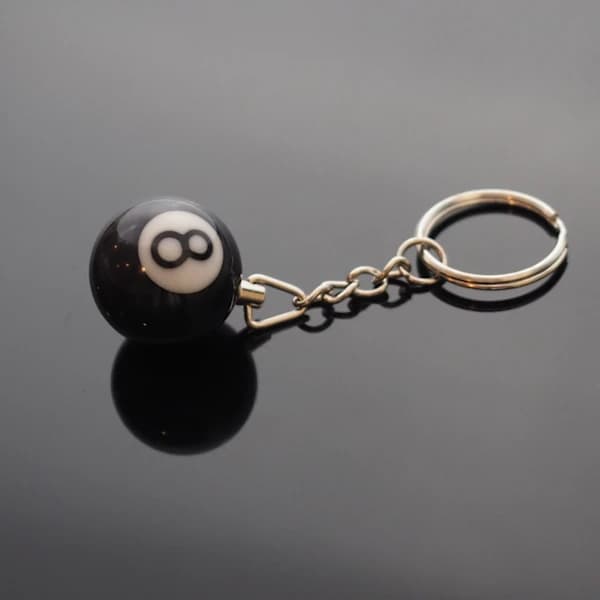 Pool 8 Ball Billard Charm Nøglering Vedhæng Cool Spillergave