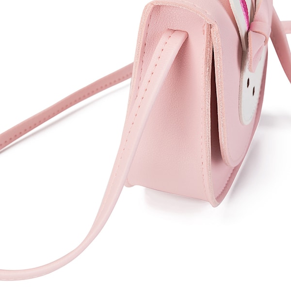 Museører Sløjfe Crossbody Taske, PU Materiale Enkelt Skuldertaske, Velegnet til Børn Piger Småbørn Black Rabbit 12*5*13cm