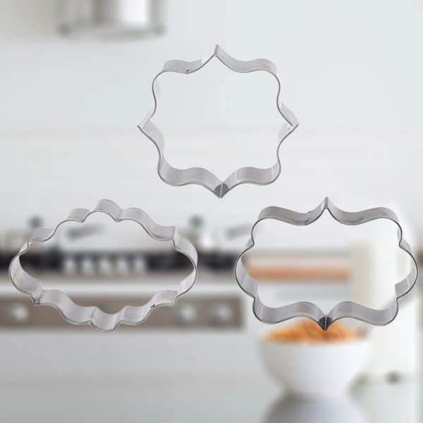 3 stk. kageforme i rustfrit stål Kreativ fotorammeform til kage
