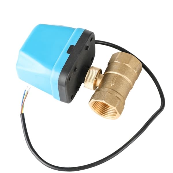 IC Elektrisk kugleventil i messing Dn25 Ac 220v 3-vejs 3-tråd med aktuator