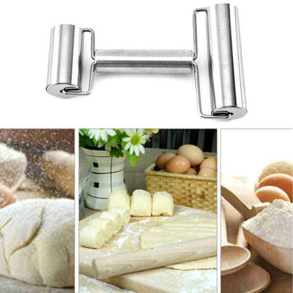 IC Rustfritt Stål Kjevle Bakverk Pizza Fondant Bakers Roller C