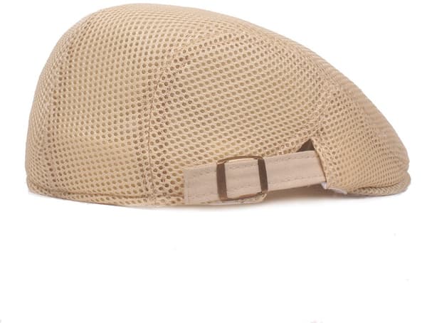 Herre Sommer Flat Cap, Åndbart Mesh, Justerbar 55-60 cm, Solskærm Til Golf, Gåture Og Rejser, Mørkegrå