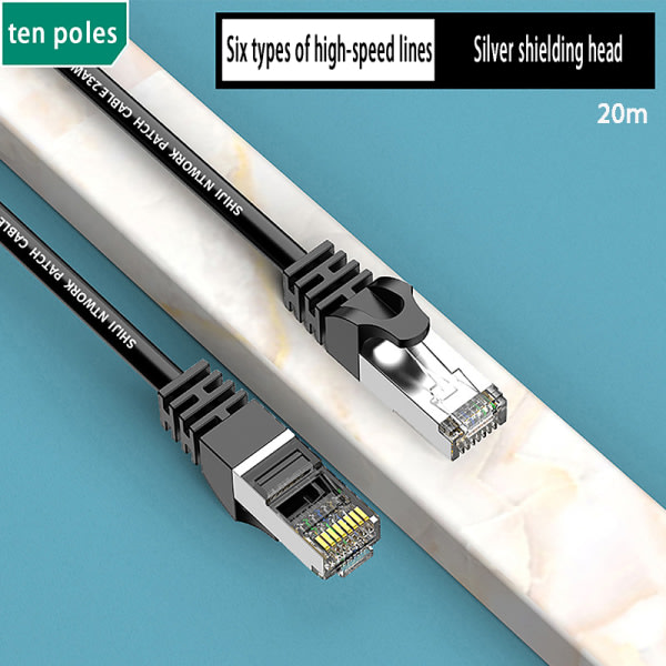 IC Høj kvalitet RJ45 Crimp Tool Pass Through Crimp til Crimpning Sort 20m