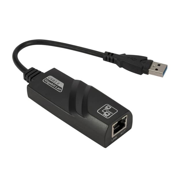 IC Kabelforbundet USB 3.0 til Gigabit Ethernet RJ45 LAN 1000 Mbps Netværk Ada Sort USB3.0