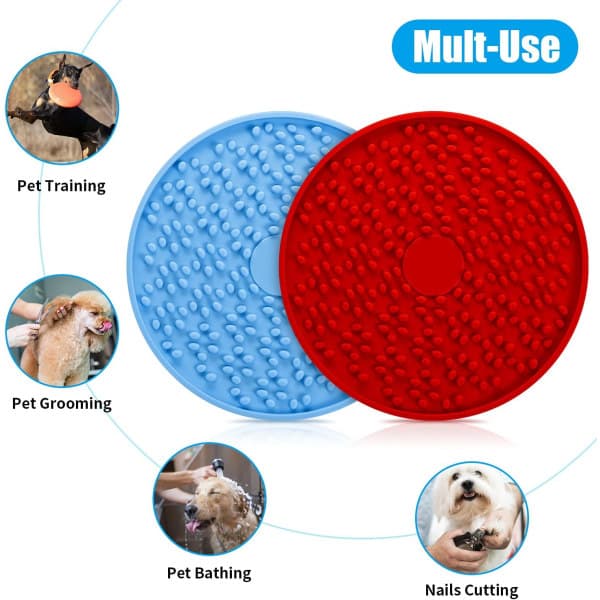 IC Slickmatta Hundslickmatte med sugekopper Silikonslickmatte