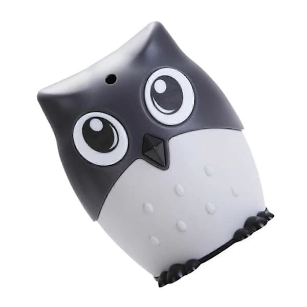 Toothpick Dispenser Cute Owl Shape Plastic Cartoon Pressed Toothpick Jar Holder For Home Decor Grey 1pc