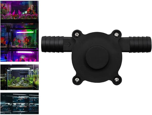 Bærbar elektrisk borevandpumpe, kompakt PP-centrifugalpumpe til akvarium, dam, springvand, have og hydroponik, sort
