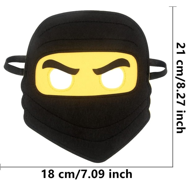 20 kpl Lasten Ninja-naamioita, Joustava Piirretty Naamio Pojille, Tytöille, Halloween-asu