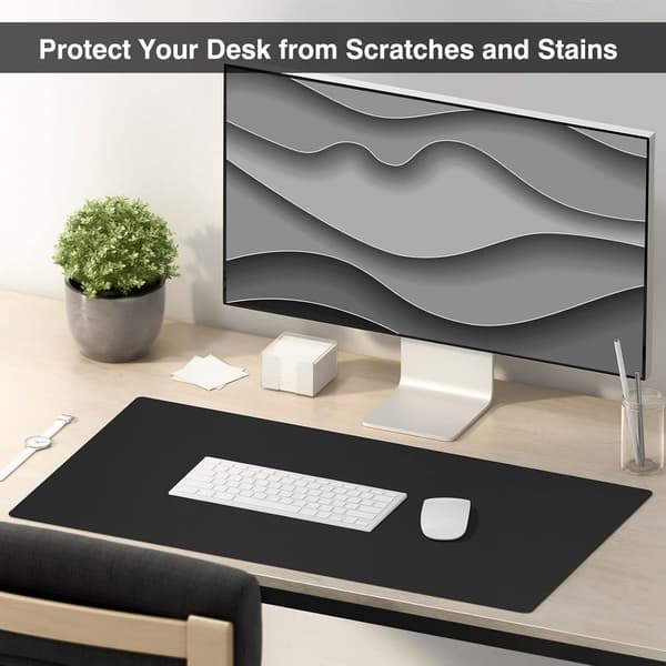 80×40 cm - Sklisikkert skinnunderlag - Vanntett tastaturmatte for bærbar PC - Stor musematte - Egnet for kontor/soverom