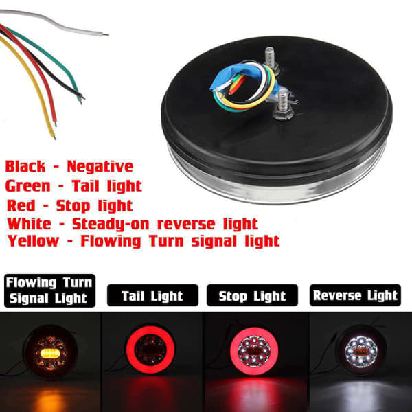 IC Vanntett LED Tilhenger Lastebil Bakre Baklys Baklys Revers 1Pc Onesize