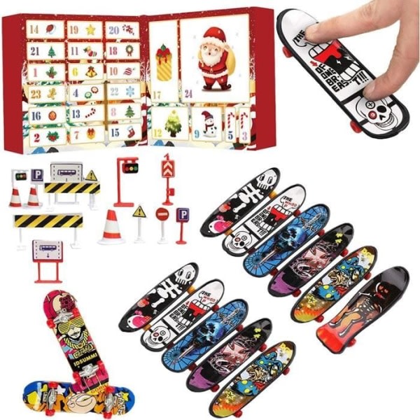 2023 Mini Finger Skateboard Adventskalender 24 Dagar Jul Adventskalender med färgglada Mini Finger Board Party Favoritleksaker