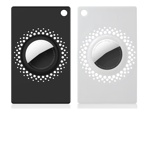 2-pakning （svart+vit） AirTag beskyttelsesbeskyttelse for redigeringskort for IC