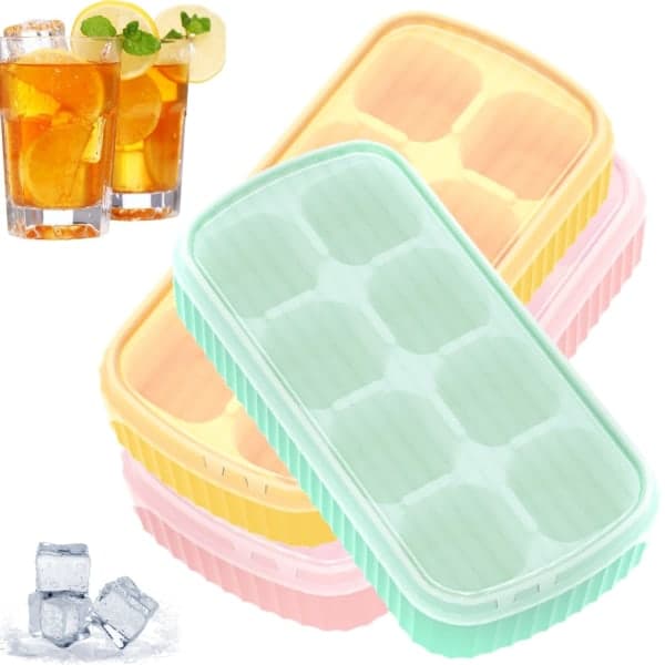 Isbitbricka i silikon, 3 delar, mini, med lock, BPA-fri