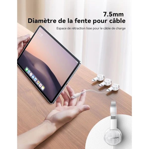 Magnetic Self-Adhesive Cable Clips, Cable Organizer for Desk, Nightstand, Charging Cables