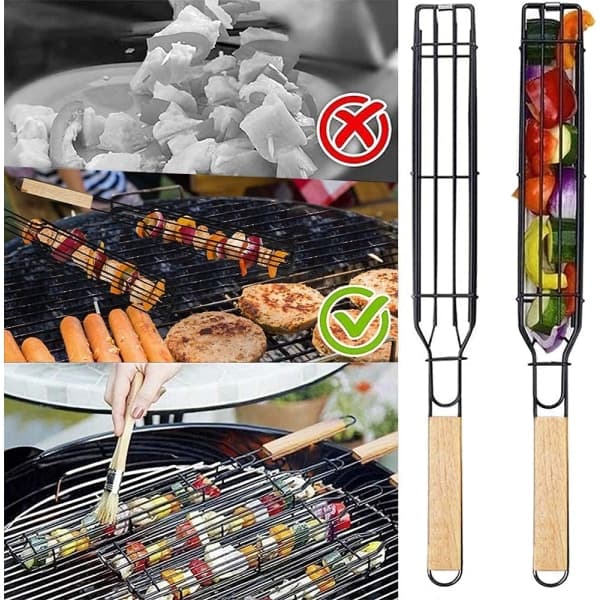 IC 2 stk oppgraderte Kebab BBQ-kurver, BBQ Grillspyd