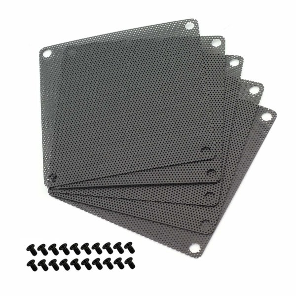 Datorfodral Case cover hålventilaatiolla (svart, 8 cm) 5 stycken 8cm