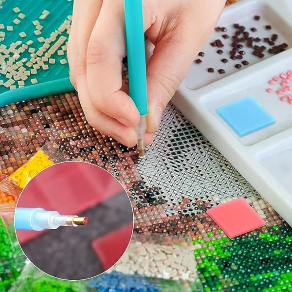 IC 80 st färgglada lim pennor för vaxmålning Korsstygn DIY-verktyg för broderitillbehör (2 x 2 cm)