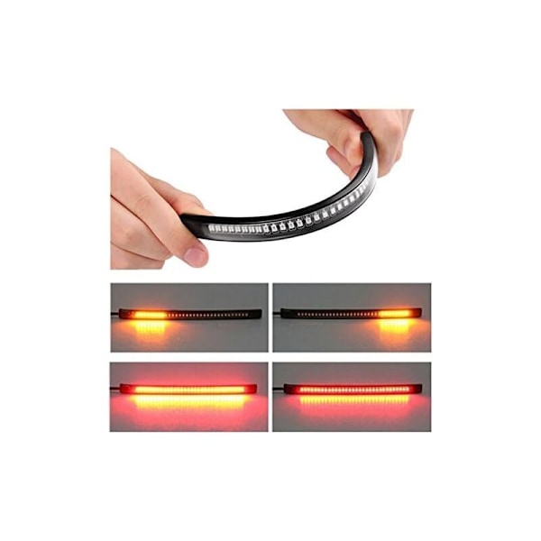 LED Lysstripe - For Motorsykkel - Brems/Blinklys - 48 LED - Universal og Fleksibel