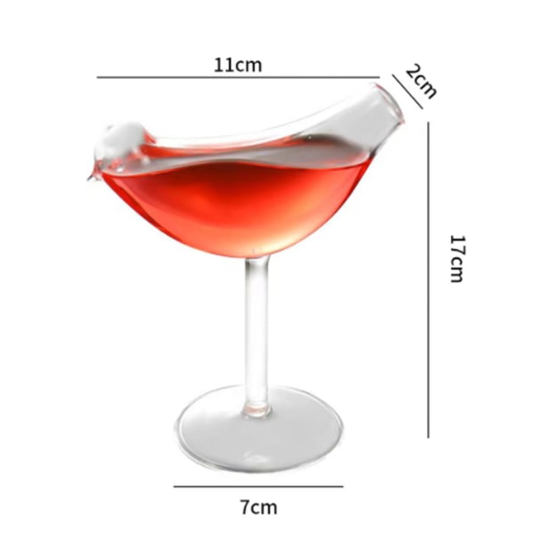 Klart Cocktailglas Bägare Fågelform Vin Bägare Cocktail