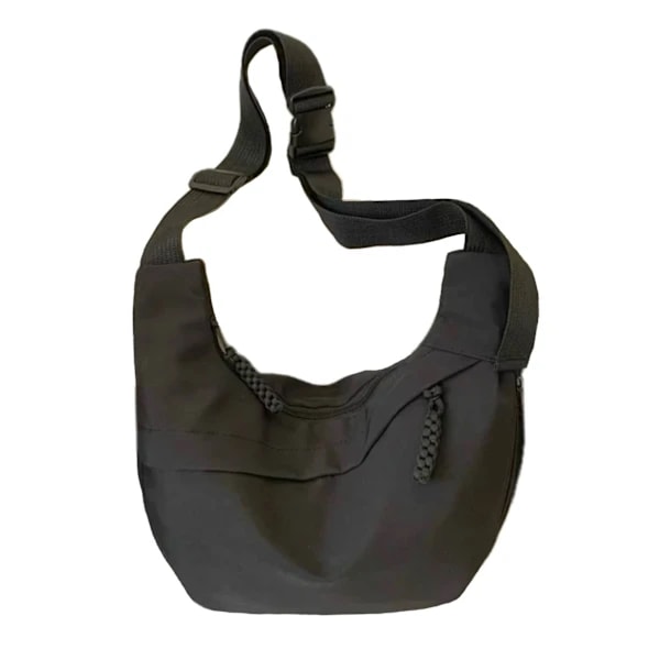 Rea Basic Kvalitet Budget Letvægts Crossbody Taske Multi Lomme Nylon Sling Bag Rejsetaske sort medium black medium