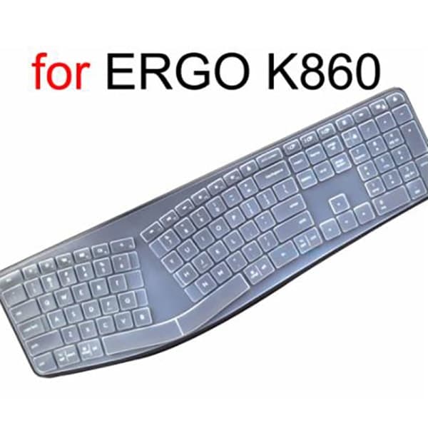 IC-tastaturcover til Logitech COVER K860 silikonebeskyttelseshud C Sort