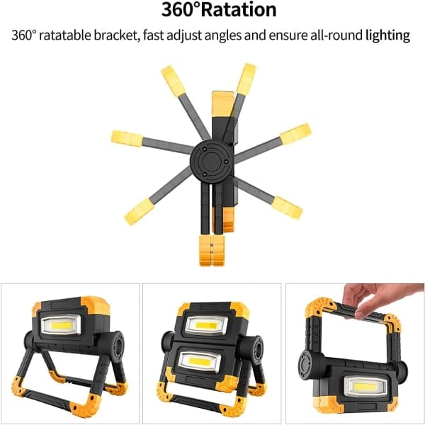 IC Bærbar LED-spotlight, IP44 vandtæt 2X10W COB Arbejde