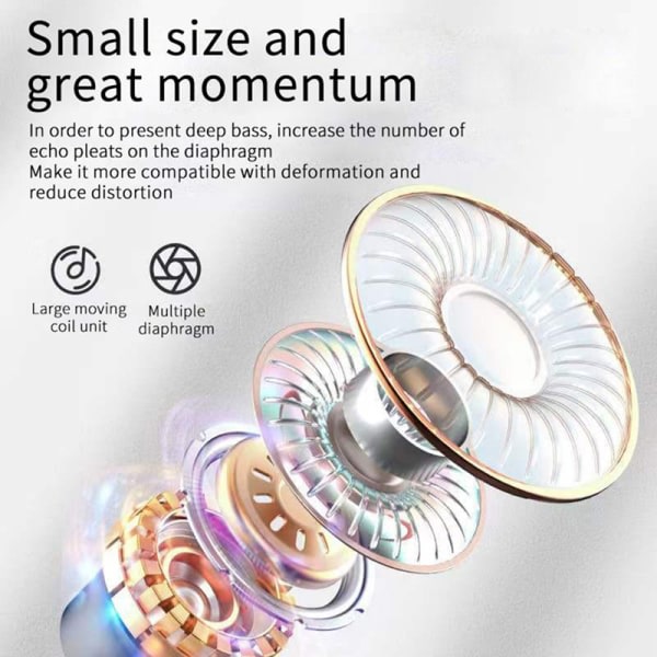 IC Bluetooth 5.2 langaton kuulokkeet mikrofonilla Mini Handsfree Musta