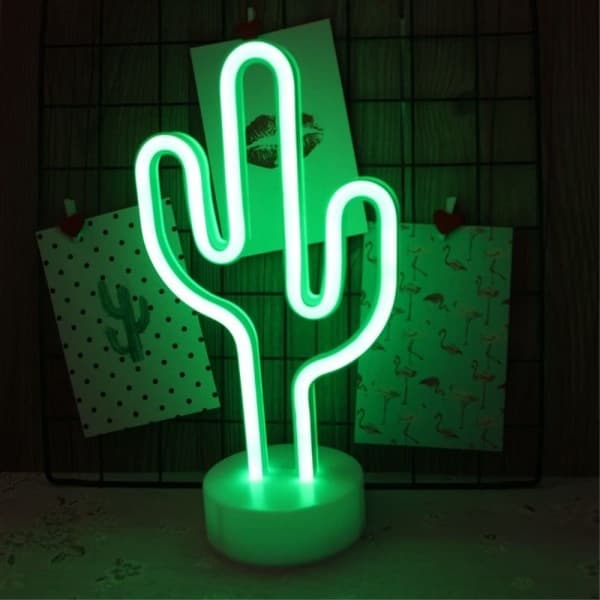 IC Cactus Neonljusskylt, Dekorativ LED Neon Batteridriven