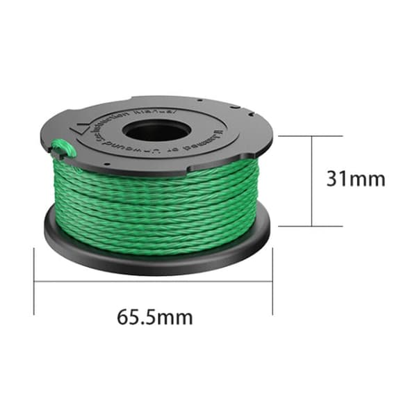 Pakke med 2 grønne trådspoler for Black & Decker GL7033 GL8033 GL9035 gresstrimmer A6482 -..DEBUNS