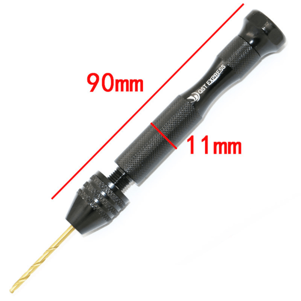 IC 11-delars set Handborr Vridborr Borrning Smyckesmakare Hobby svart