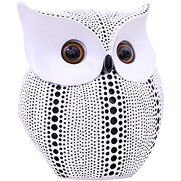 IC Polka Dot Owl Sculpture - Hartsi pöllö patsas - Käsityöt