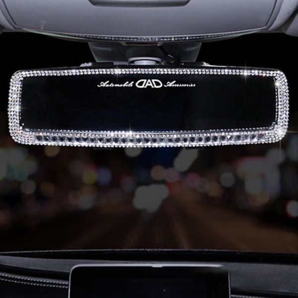 IC CNE Blingbling Strass Bil Bakifrån Clip On Spegel